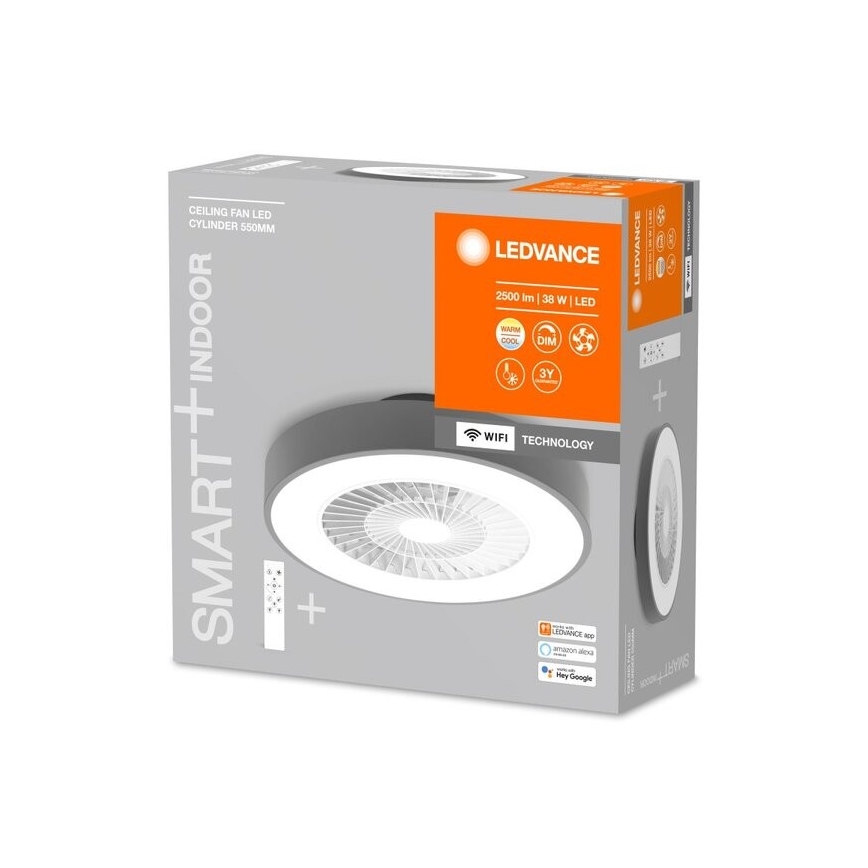 Ledvance - LED Dimmable ceiling light with a fan SMART+ LED/38W/230V 3000-6500K Wi-Fi + remote control