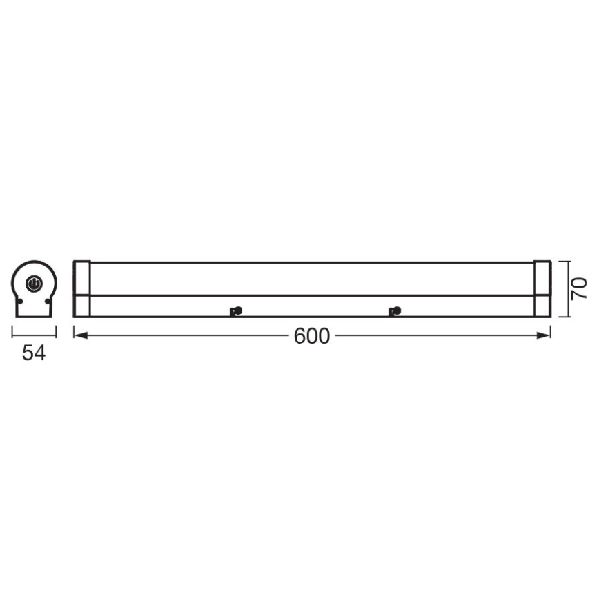 Ledvance - LED Dimmable touch mirror lighting ORBIS TUBE LED/12W/230V 60 cm 3000/4000K IP44