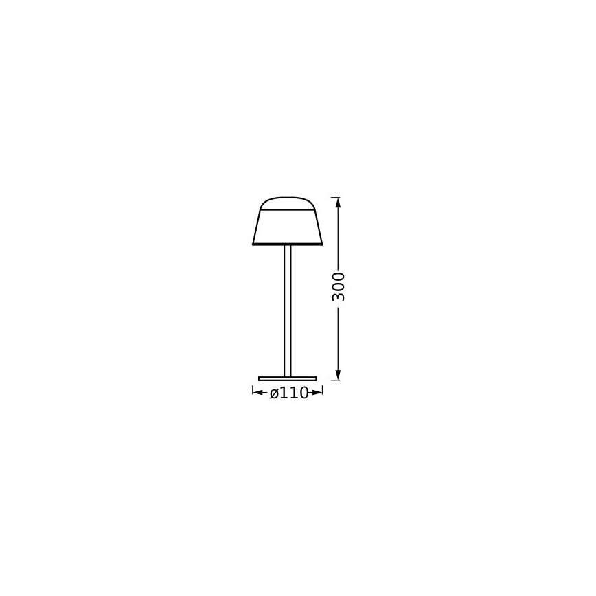 Ledvance - LED Dimmable outdoor rechargeable lamp TABLE LED/2,5W/5V IP54 beige