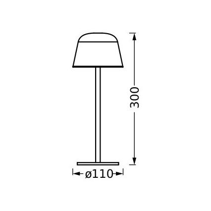 Ledvance - LED Dimmable outdoor rechargeable lamp TABLE LED/2,5W/5V IP54 black