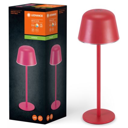 Ledvance - LED Dimmable outdoor rechargeable lamp TABLE LED/2,5W/5V IP54 red