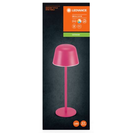 Ledvance - LED Dimmable outdoor rechargeable lamp TABLE LED/2,5W/5V IP54 red