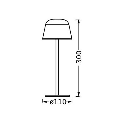 Ledvance - LED Dimmable outdoor rechargeable lamp TABLE LED/2,5W/5V IP54 red