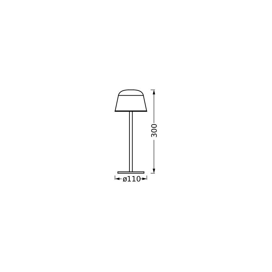 Ledvance - LED Dimmable outdoor rechargeable lamp TABLE LED/2,5W/5V IP54 red