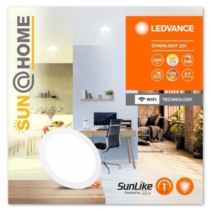 Ledvance - LED Dimmable recessed light SUN@HOME LED/22W/230V 2200-5000 CRI 95 Wi-Fi