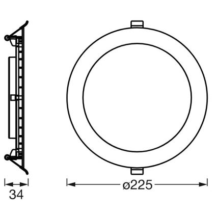 Ledvance - LED Dimmable recessed light SUN@HOME LED/22W/230V 2200-5000 CRI 95 Wi-Fi