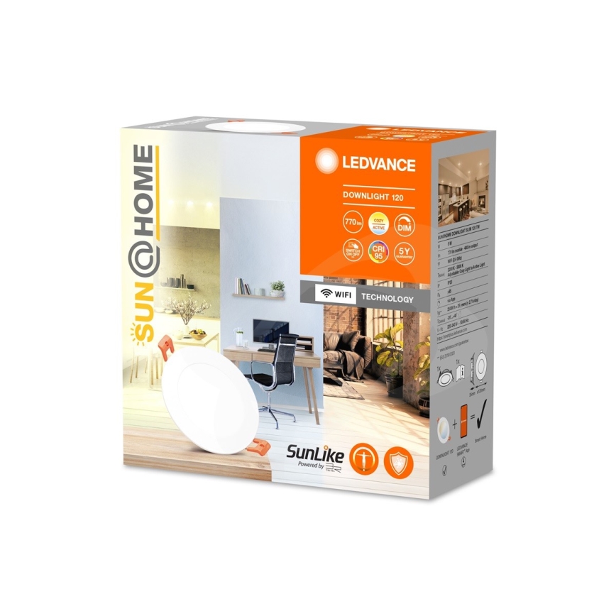 Ledvance - LED Dimmable recessed light SUN@HOME LED/8W/230V 2200-5000K CRI 95 Wi-Fi