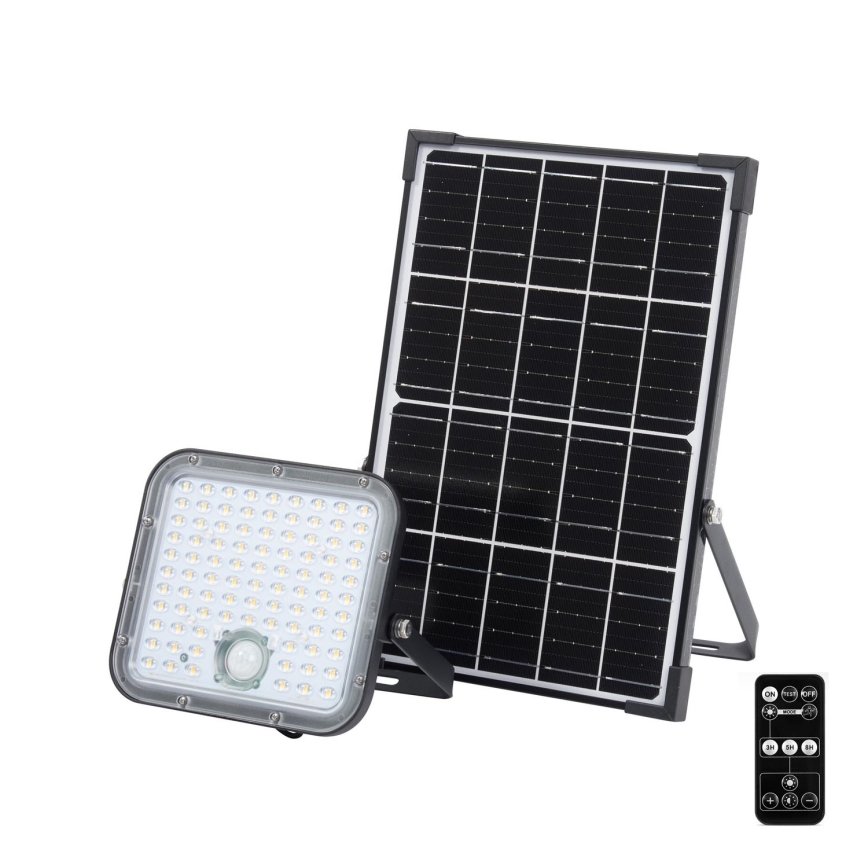 Ledvance - LED Dimmable solar floodlight with sensor FLOOD SPLIT LED/30W/6,4V IP65 + remote control