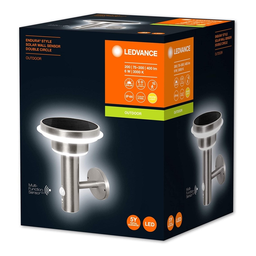 Ledvance - LED Dimmable solar light with a motion and dusk sensor CIRCLE LED/6W/3,2V 2200 mAh IP44