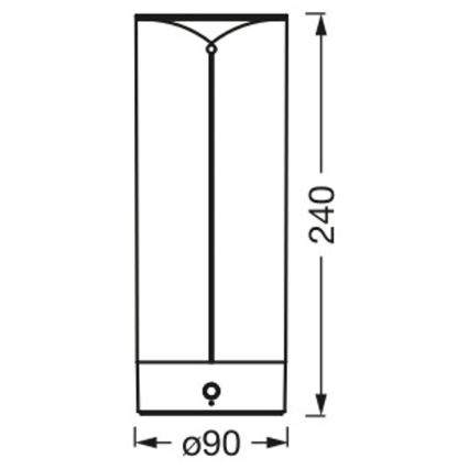 Ledvance - LED Dimmable touch table lamp DECOR FILAMENT LED/1,2W/5V 1000 mAh