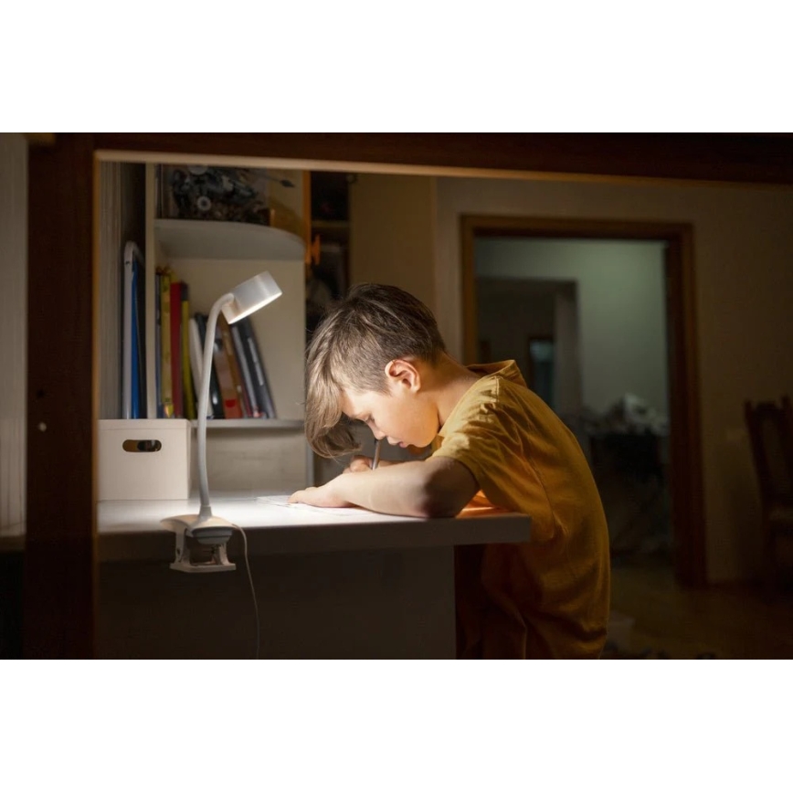 Ledvance - CYLINDER LED Dimmable Touch Clip-On Desk Lamp LED/4.8W/5V 3000-6500K White