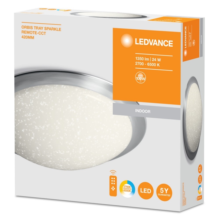 Ledvance - LED Dimming ceiling light SILARA LED/24W/230V + remote control