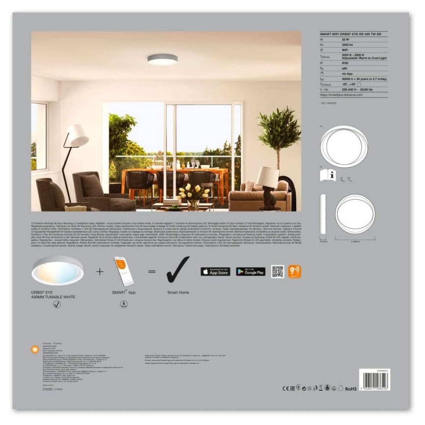 Ledvance - LED Dimming light SMART+ EYE LED/32W/230V 3,000K-6,500K Wi-Fi
