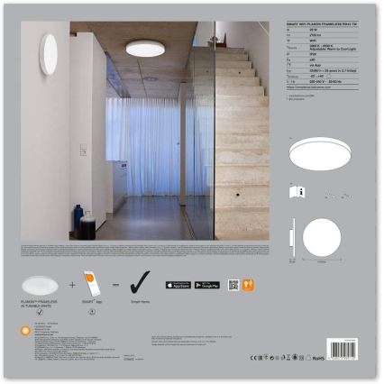 Ledvance - LED Dimming ceiling light SMART+ FRAMELESS LED/28W/230V 3,000K-6,500K Wi-Fi