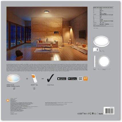 Ledvance - LED Dimming light SMART+ PLATE LED/24W/230V 3,000K-6,500K Wi-Fi