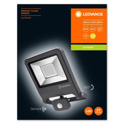 Ledvance - LED Flood light with a sensor ENDURA LED/50W/230V IP44