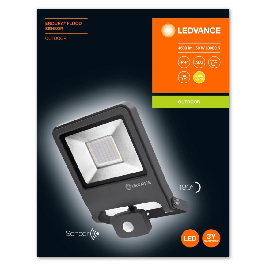 Ledvance - LED Flood light with a sensor ENDURA LED/50W/230V IP44