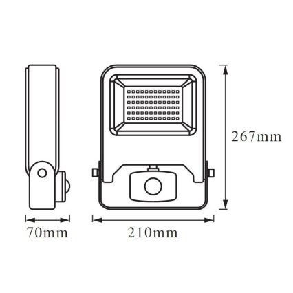Ledvance - LED Flood light with a sensor ENDURA LED/50W/230V IP44