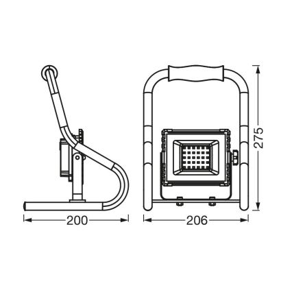 Ledvance - LED Floodlight R-STAND LED/10W/5V IP44