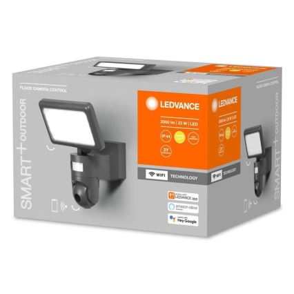Ledvance - LED Dimmable floodlight with a sensor and camera SMART+ LED/23W/230V Wi-Fi IP44