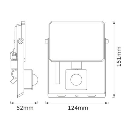Ledvance - LED Floodlight with Motion and Dusk Sensor FLOODLIGHT LED/20W/230V 3000K IP65
