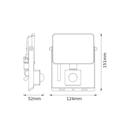 Ledvance - LED Floodlight with motion and dusk sensor FLOODLIGHT LED/20W/230V 4000K IP65