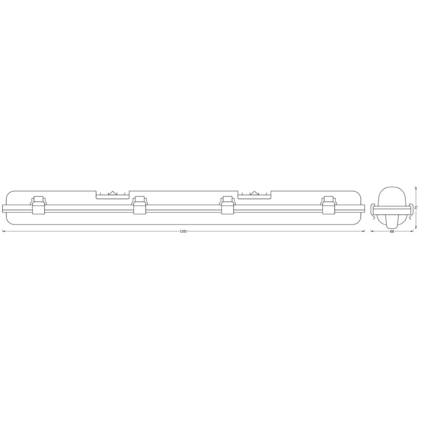 Ledvance - LED Heavy-duty light with a sensor SUBMARINE 1xG13/16W/230V IP65