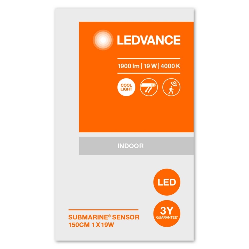 Ledvance - LED Heavy-duty light with a sensor SUBMARINE 1xG13/19W/230V IP65