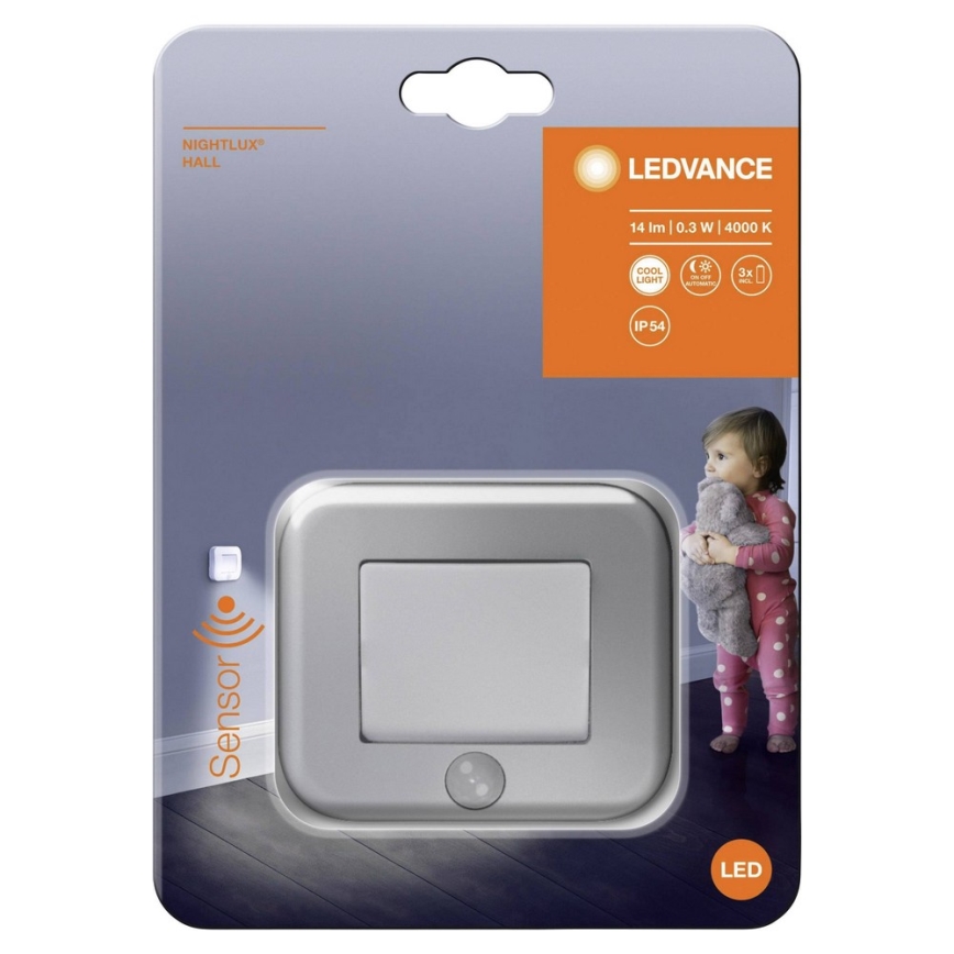 Ledvance - LED Navigation light with a sensor NIGHTLUX LED/0.25W/3xAAA
