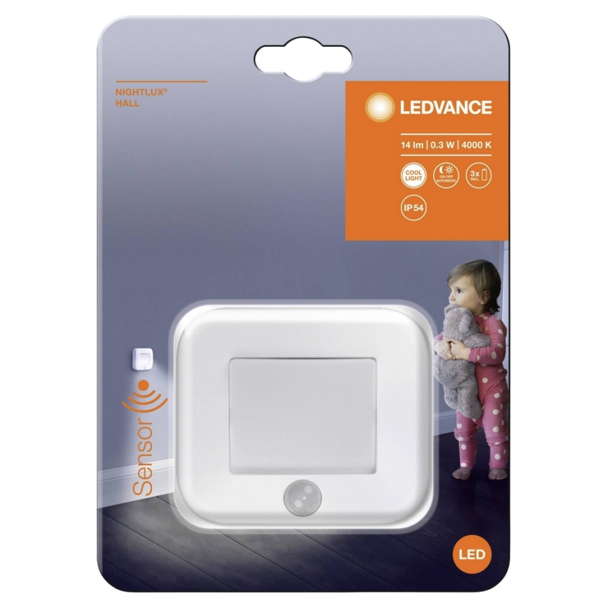 Ledvance - LED Navigation light with a sensor NIGHTLUX LED/0.25W/3xAAA