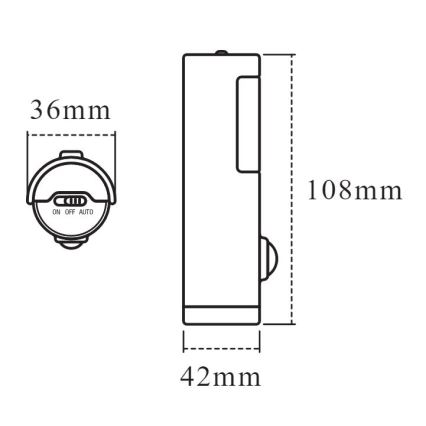 Ledvance - LED Navigation light with a sensor NIGHTLUX LED/0,35W/3xAAA IP54