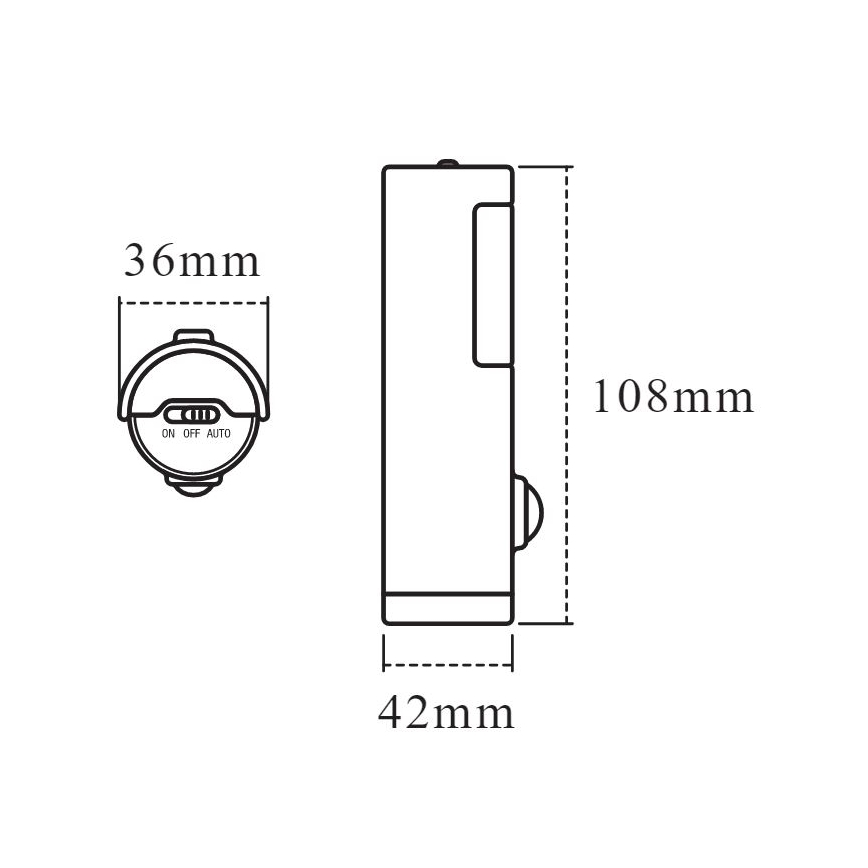 Ledvance - LED Navigation light with a sensor NIGHTLUX LED/0,35W/3xAAA IP54