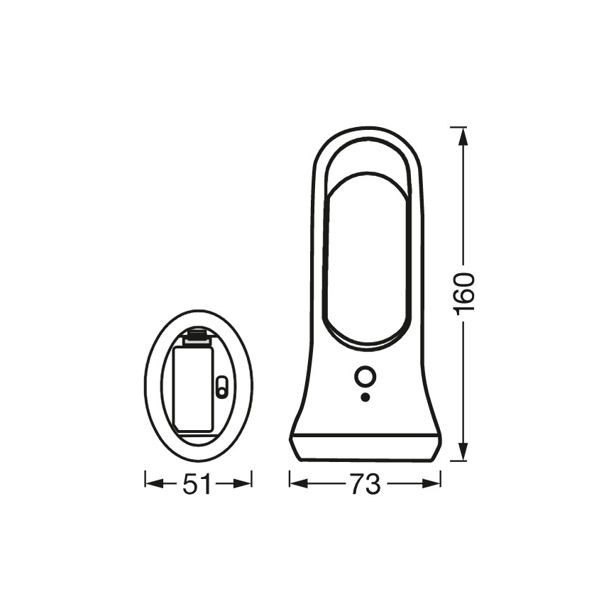 Ledvance - LED Orientation light with a sensor MOBILE LED/0,7W/4xAAA