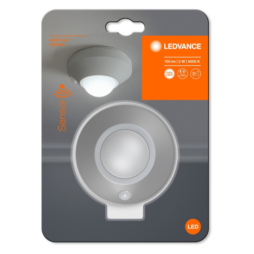 Ledvance - LED Orientation light with sensor NIGHTLUX LED/1,7W/3xAAA 4000K