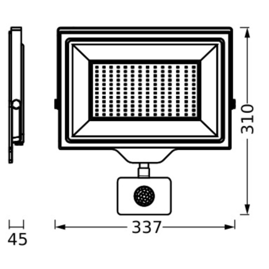Ledvance - LED Outdoor wall floodlight with sensor FLOODLIGHT ESSENTIAL LED/150W/230V IP65