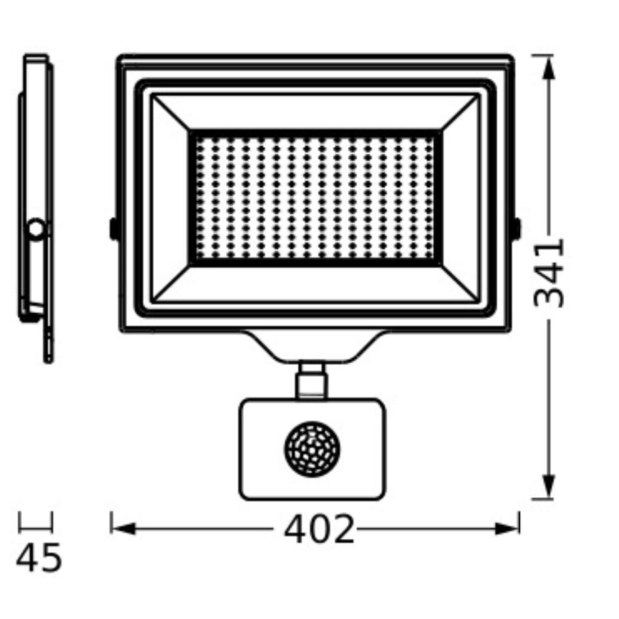 Ledvance - LED Outdoor wall floodlight with sensor FLOODLIGHT ESSENTIAL LED/200W/230V IP65