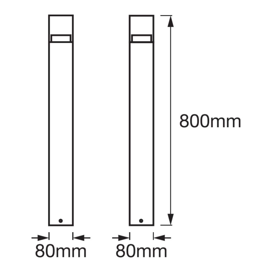 Ledvance - LED Outdoor lamp CRYSTAL 1xLED/4,5W/230V IP44 80 cm