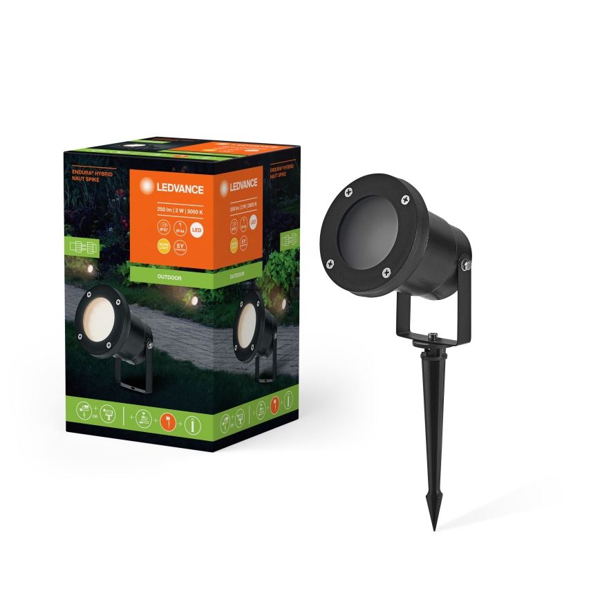Ledvance - LED Outdoor lamp ENDURA HYBRID NAUT SPIKE LED/2W/12V IP44