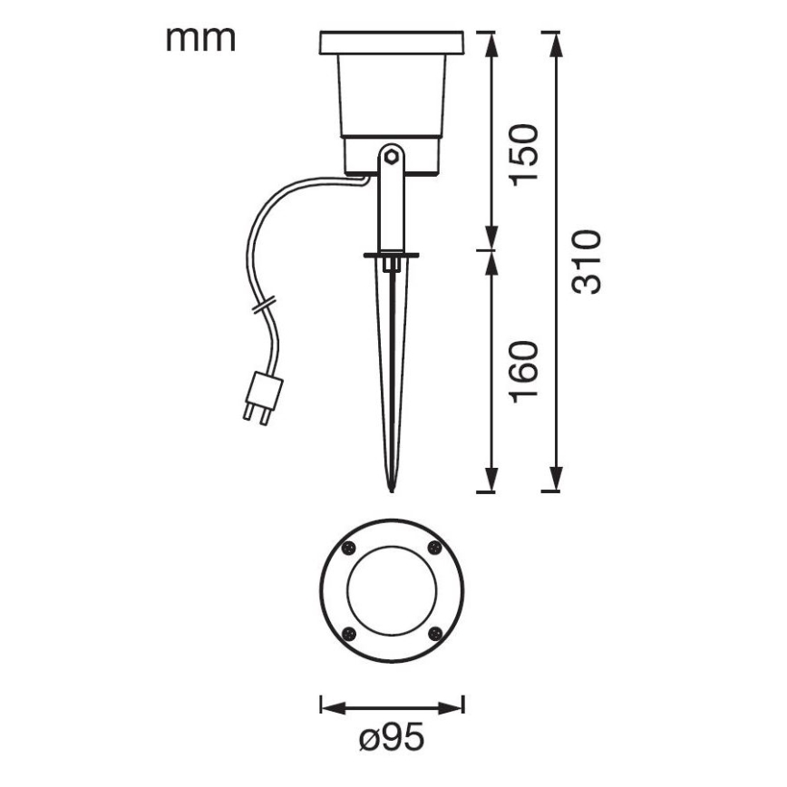 Ledvance - LED Outdoor lamp ENDURA HYBRID NAUT SPIKE LED/2W/12V IP44