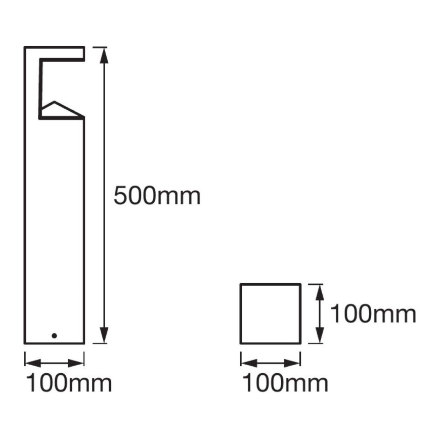 Ledvance - LED Outdoor Lamp PYRAMID LED/9W/230V IP44 50 cm