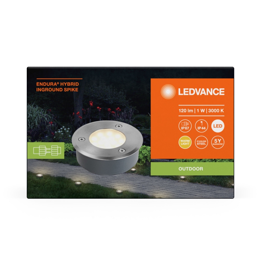 Ledvance - LED Outdoor lamp ENDURA HYBRID SPIKE LED/1W/12V IP44