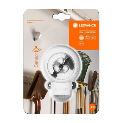 Ledvance - LED Outdoor orientation light with a sensor SPYLUX LED/0,3W/4,5V IP4