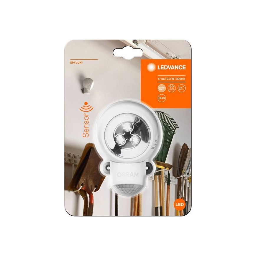 Ledvance - LED Outdoor orientation light with a sensor SPYLUX LED/0,3W/4,5V IP4