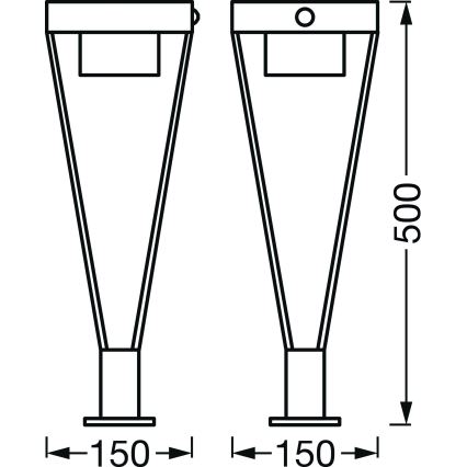 Ledvance - LED Outdoor solar lamp with a sensor BOUQUET LED/6W/3,7V 2200 mAh IP44
