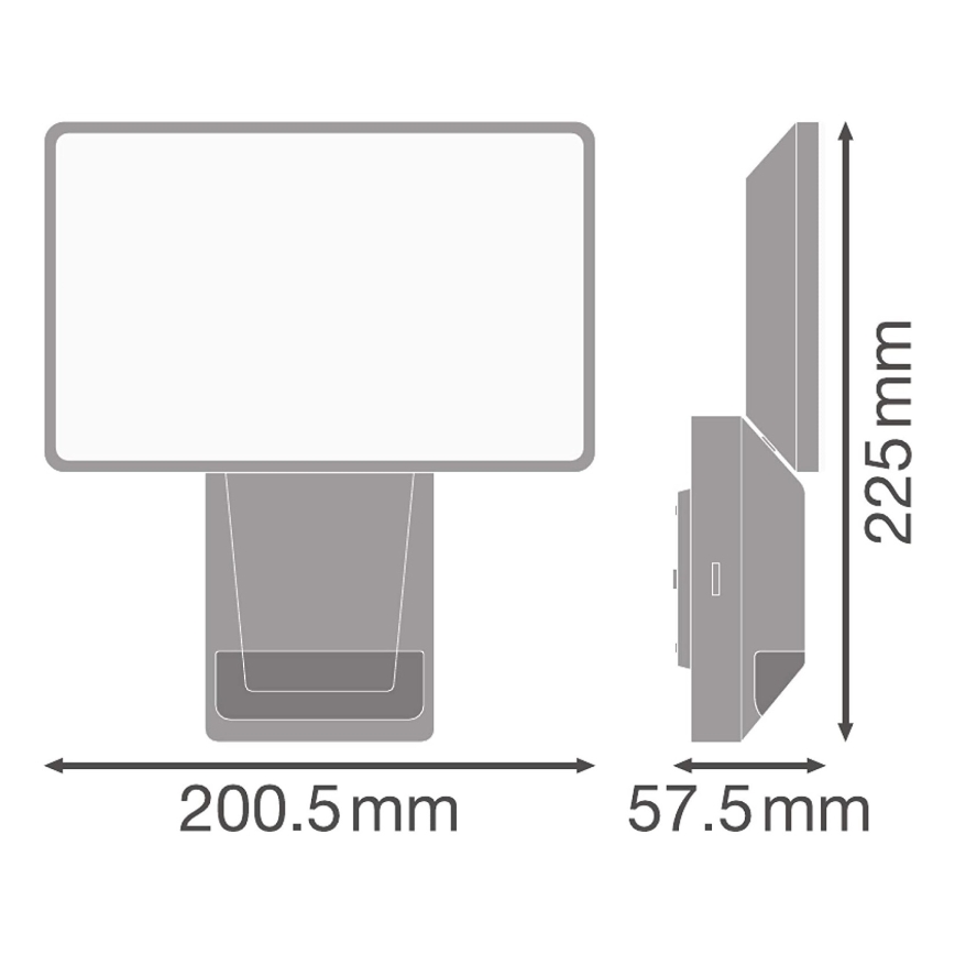 Ledvance - LED Outdoor wall floodlight with a sensor FLOOD LED/27W/230V IP55