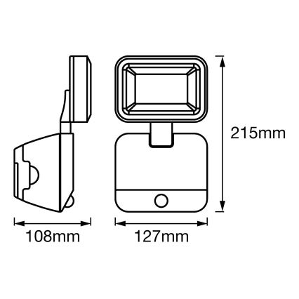 Ledvance - LED Outdoor wall floodlight with a sensor SPOTLIGHT LED/4W/6V IP54