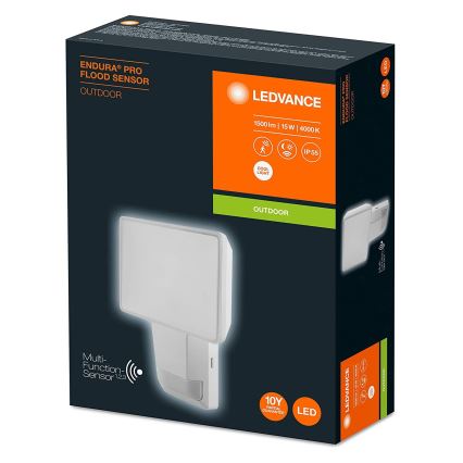 Ledvance - LED Outdoor wall floodlight with sensor FLOOD LED/15W/230V IP55