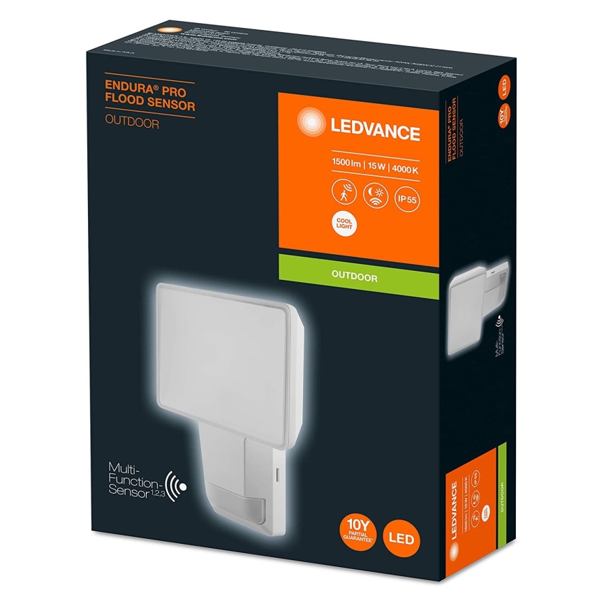 Ledvance - LED Outdoor wall floodlight with sensor FLOOD LED/15W/230V IP55