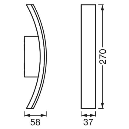 Ledvance - LED Outdoor wall light BOW LED/7W/230V IP54