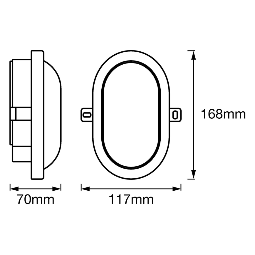 Ledvance - LED Outdoor wall light BULKHEAD LED/6W/230V IP54 black